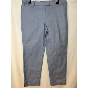 Talbots Women’s Capri SZ 12P Hampshire Style Hook Eye Pockets‎ Blue/Cream